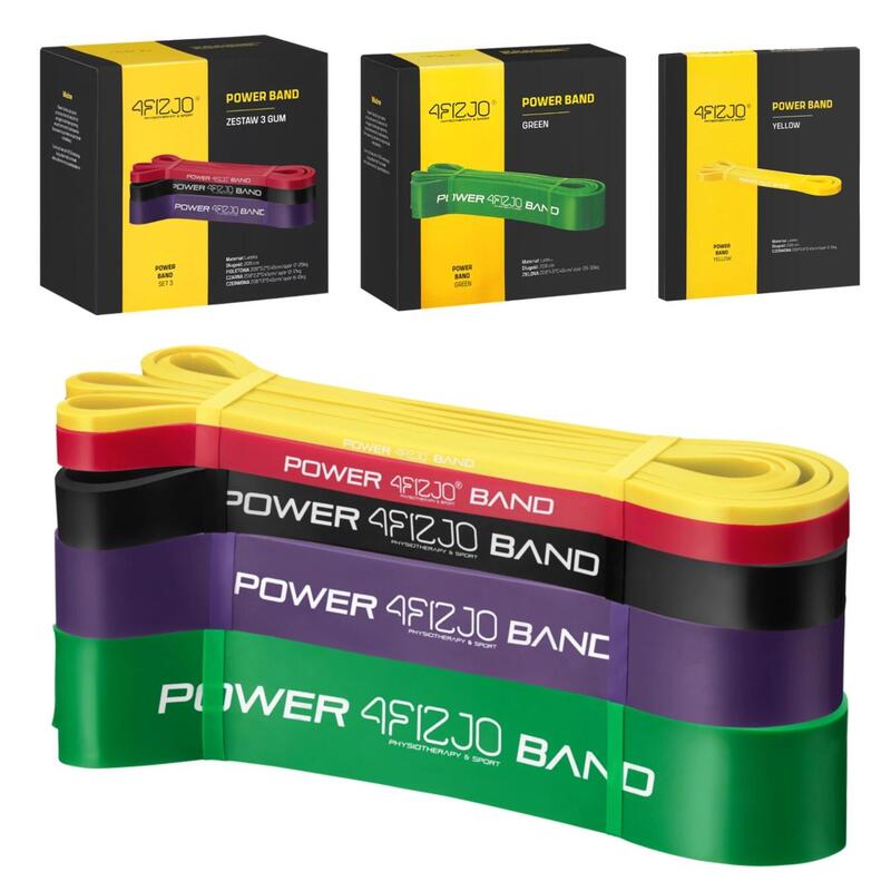 Zestaw 5 gum 4FIZJO POWER BAND