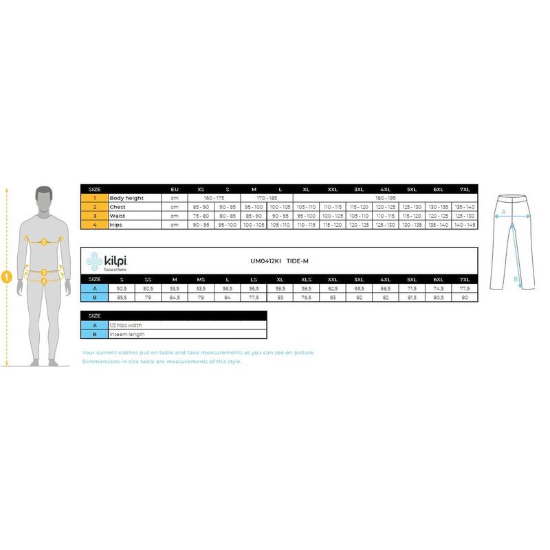 Męskie spodnie outdoorowa KILPI TIDE-M