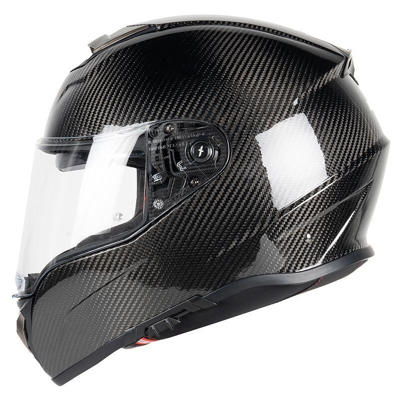 MOTOBLOUZ Casque Intégral CONTINENTAL CARBON Black Glossy | ECE 22.06 2/7