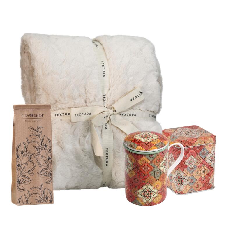 Tea Shop Pack Oasis Collection Relájate con este exclusivo pack de té y manta