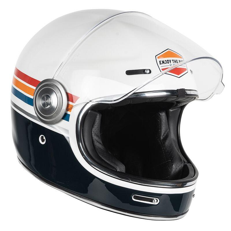 Casque TANNEN ENJOY THE RIDE VINTAGE Adulte Blanc/Bleu petrol Dexter