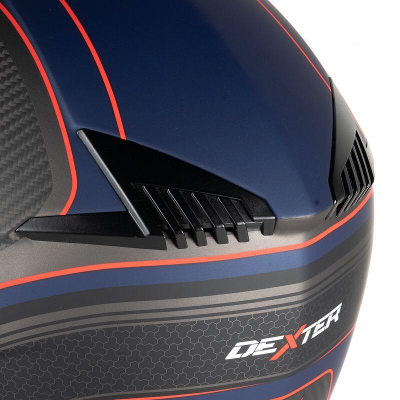 Casque ADRON CARBON DECAL MATT 22.06 Adulte Carbon Bleu/Rouge Matt Dexter