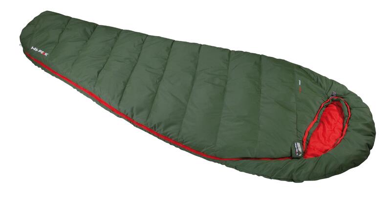 High Peak Pak 1000 ECO, saco de dormir tipo momia, poliéster reciclado, sin PFC