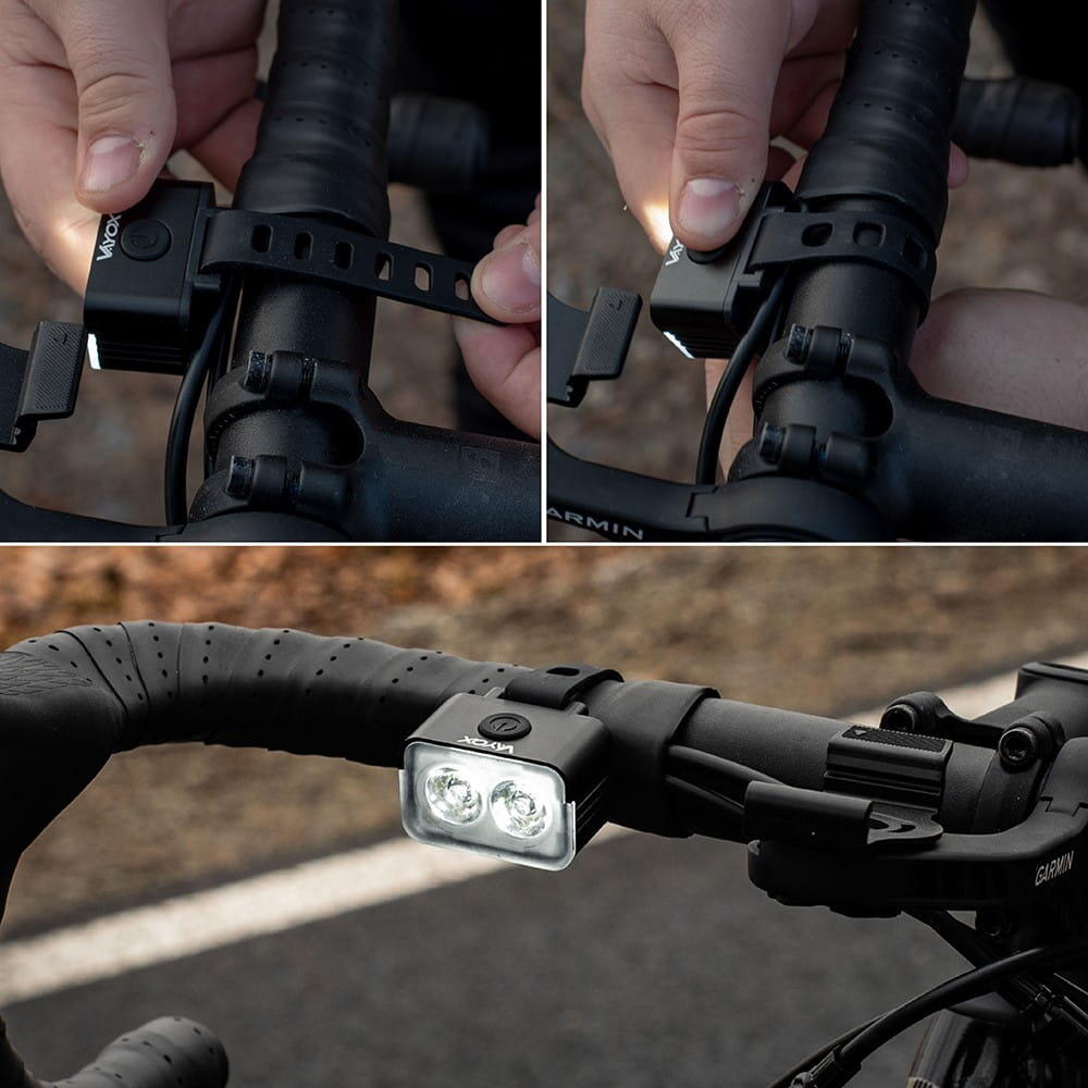 Luce anteriore per bici Vayox VA0153 300 lm, 2xLED, ricaricabile USB-C 6/7
