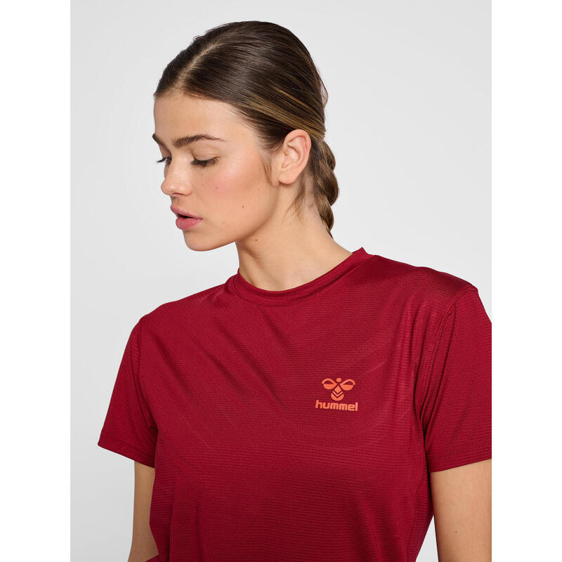 T-Shirt Hmlongrid Multisport Vrouwelijk Ademend Licht Ontwerp Sneldrogend Hummel