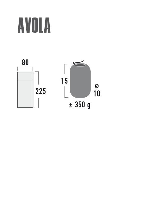 High Peak Avola, slaapzakinlaat, dekenslaapzak,hoofdeinde met kussencompartiment 3/4