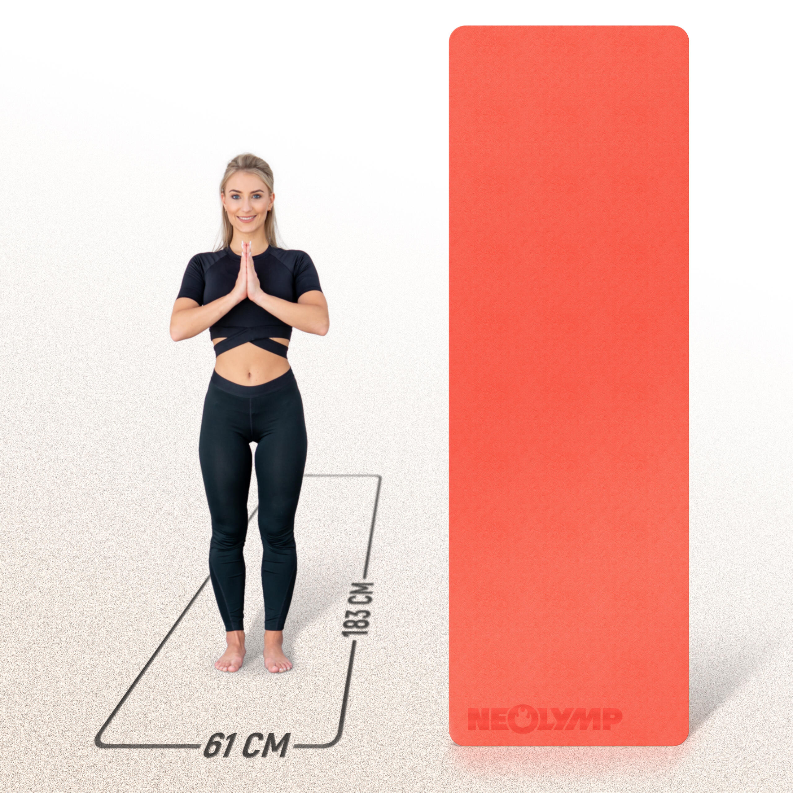 Tappetino Yoga TPE 183x61 Cm - Antiscivolo Per Palestra E Pilates - Foto 3