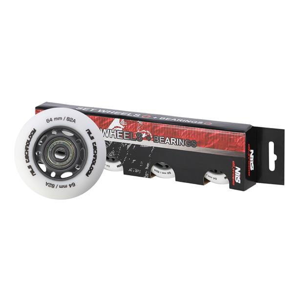 PU-wielen 64x24 82A + ABEC-9 Set Nils Extreme 4/7