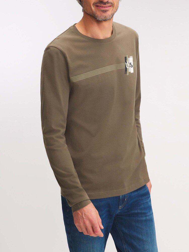 T-shirt manches longues Homme - REHANTEE14275 Marron 1/5