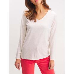 T-shirt manches longues Femme - ADEVIVER19017 Blanc/ecru