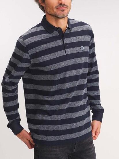 Polo manches longues Homme - PACALPOL14032 Bleu Marine