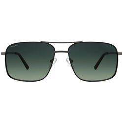 Lunettes de soleil Aviator 672 Cat polarisé. 4 en acier inoxydable noir / noir