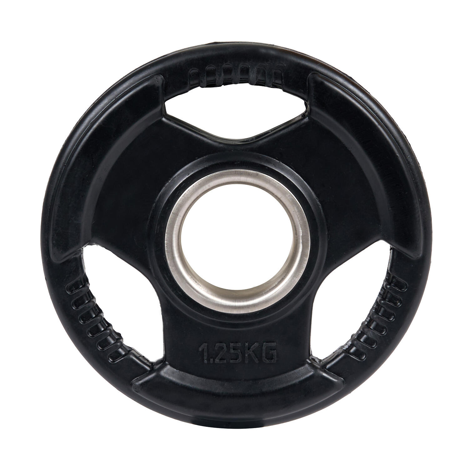Hantelscheibe Wettkampf, gummiert, 50 mm 15 kg Gewichtheben Unisex Schwarz 4/4