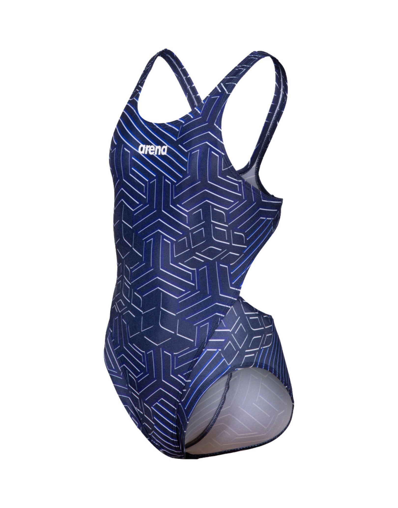 Arena Girls Kikko Pro Tech Back Swimsuit - Navy/Multi 4/5