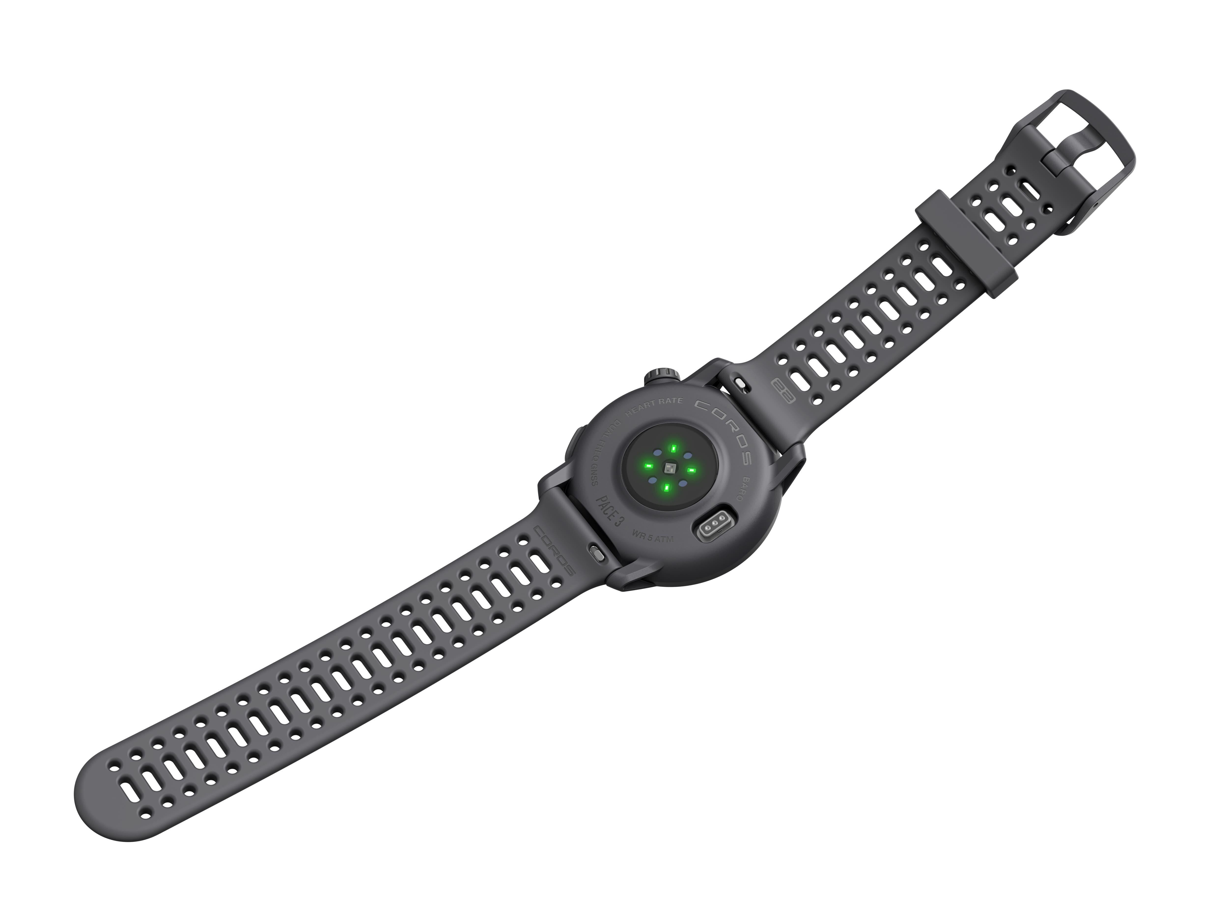 Coros Pace 3 GPS Horloge Zwart Siliconen Band | Decathlon