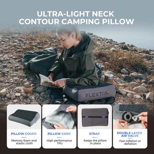 Flextail ZERO PILLOW-B - Oreiller gonflable de camping