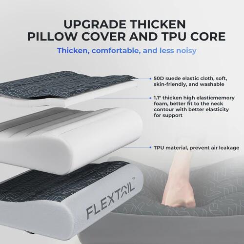 Almofada de ar Flextail Gear Zero Pillow - Bege