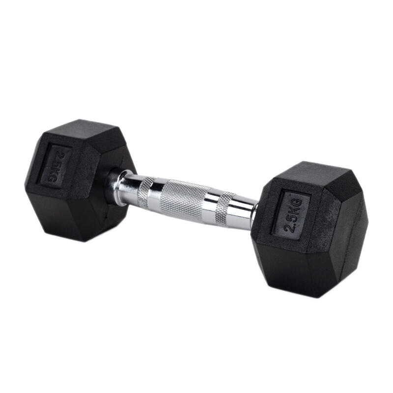 Hantla ogumowana Bauer Fitness HEX AC-1707 17,5 kg