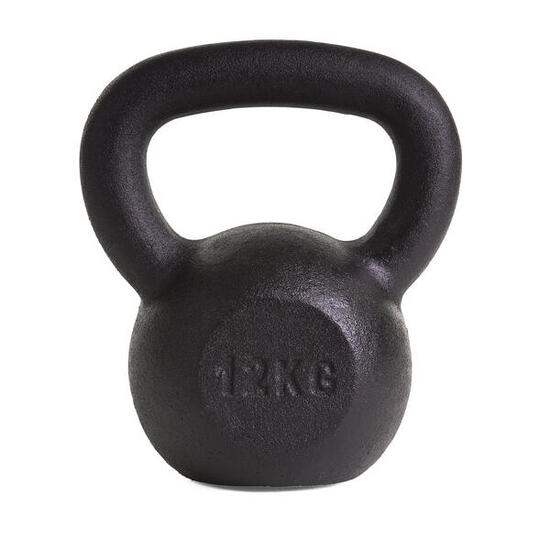 Kettlebell Pulverbeschichtet 8 kg Gewichtheben Unisex Schwarz