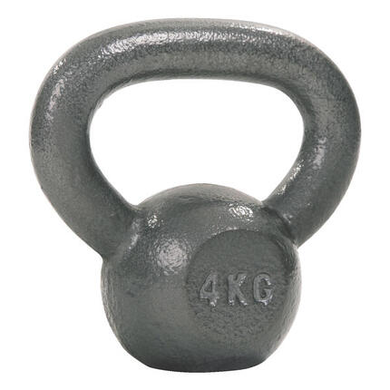 Kettlebell Hammerschlag, lackiert, Grau 4 kg Gewichtheben Unisex Grau