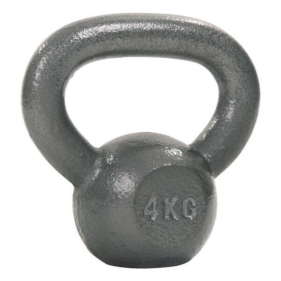 Kettlebell Hammerschlag, lackiert, Grau 4 kg Gewichtheben Unisex Grau