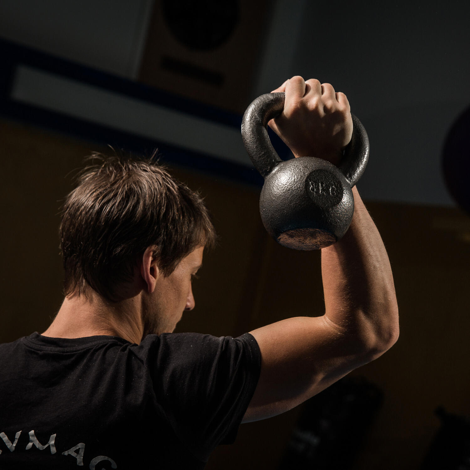 Kettlebell Hammerschlag, lackiert, Grau 8 kg Gewichtheben Unisex Grau 2/4