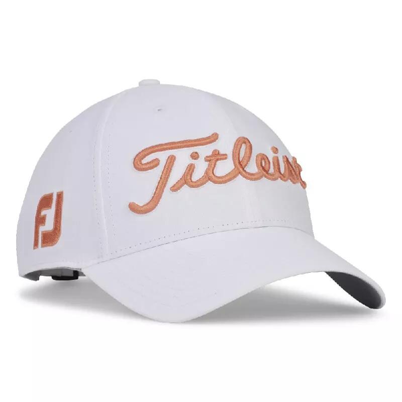 TH24AWTPN2-16C  WOMEN'S LIGHTWEIGHT UPF 50+ CAP - WHITE/PEACH