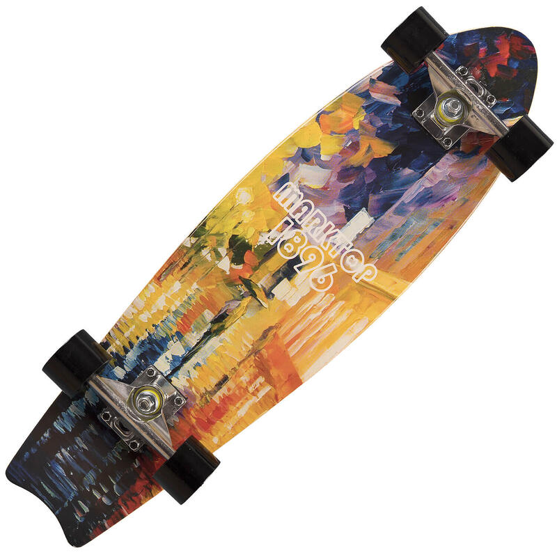 Skateboard Ilusion, lemn de artar 70x29cm, ABEC-7, PU, aluminium truck