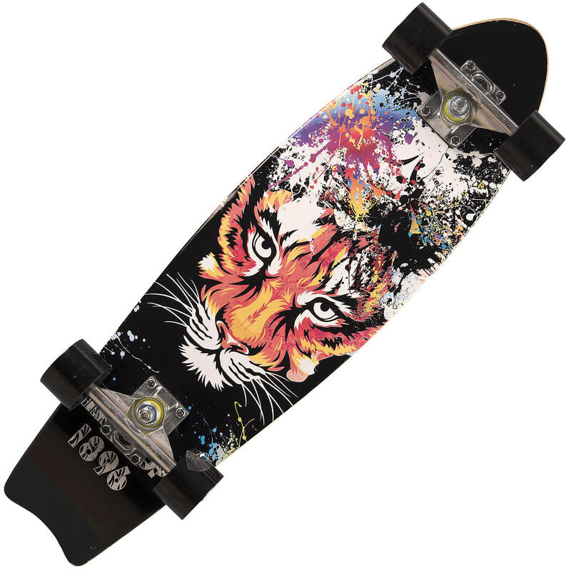 Skateboard Just a Cat, lemn de artar 70x29cm, ABEC-7, PU, aluminium truck