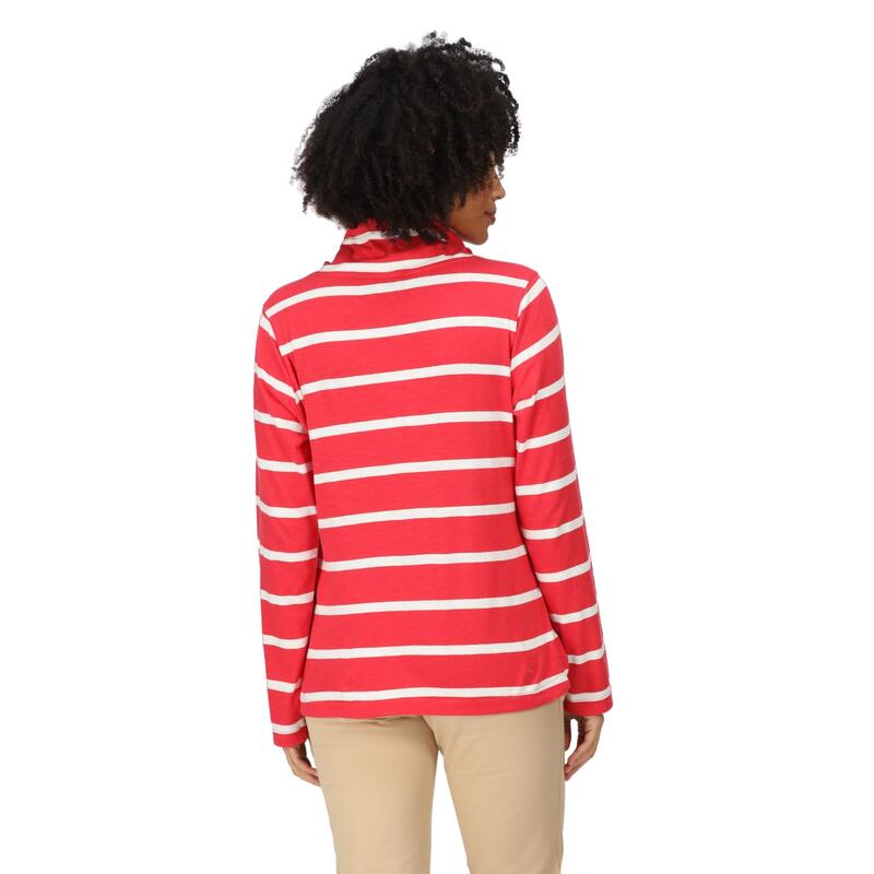 SweaT-Shirt Com Riscas Helvine Mulher Vermelho/branco de Miami