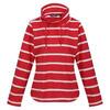 Dames Helvine Gestreept Sweatshirt (Miami Rood/Wit)