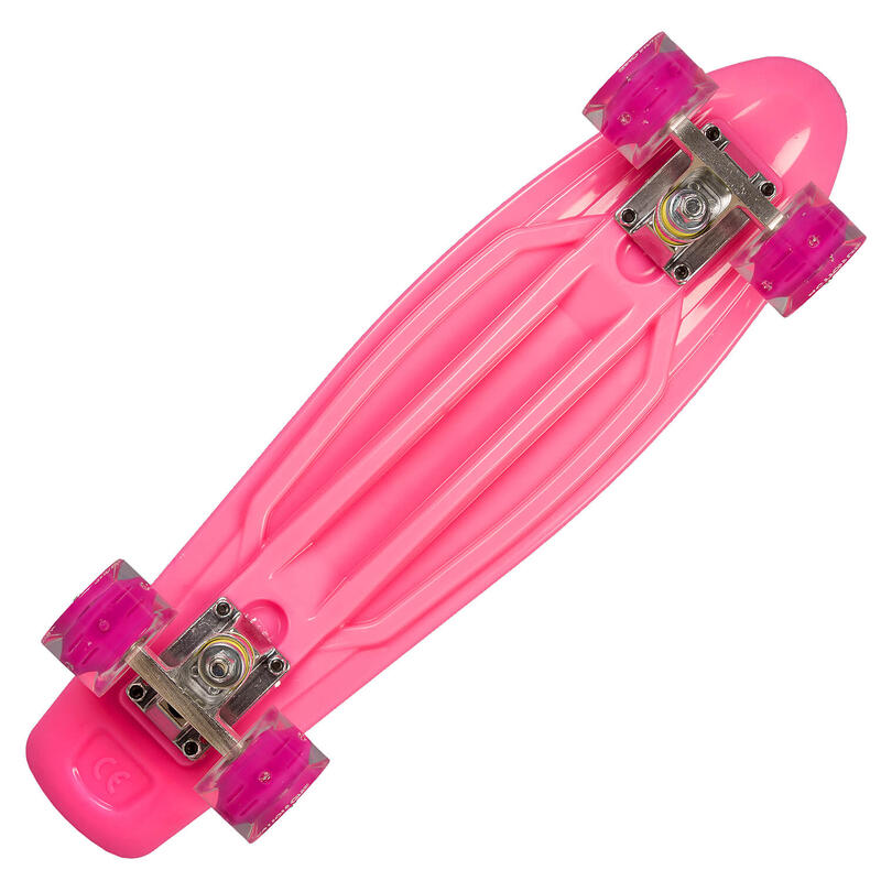 Skateboard cu roti luminoase Fantasy, 55x15cm, ABEC-7, PU, Aluminium truck