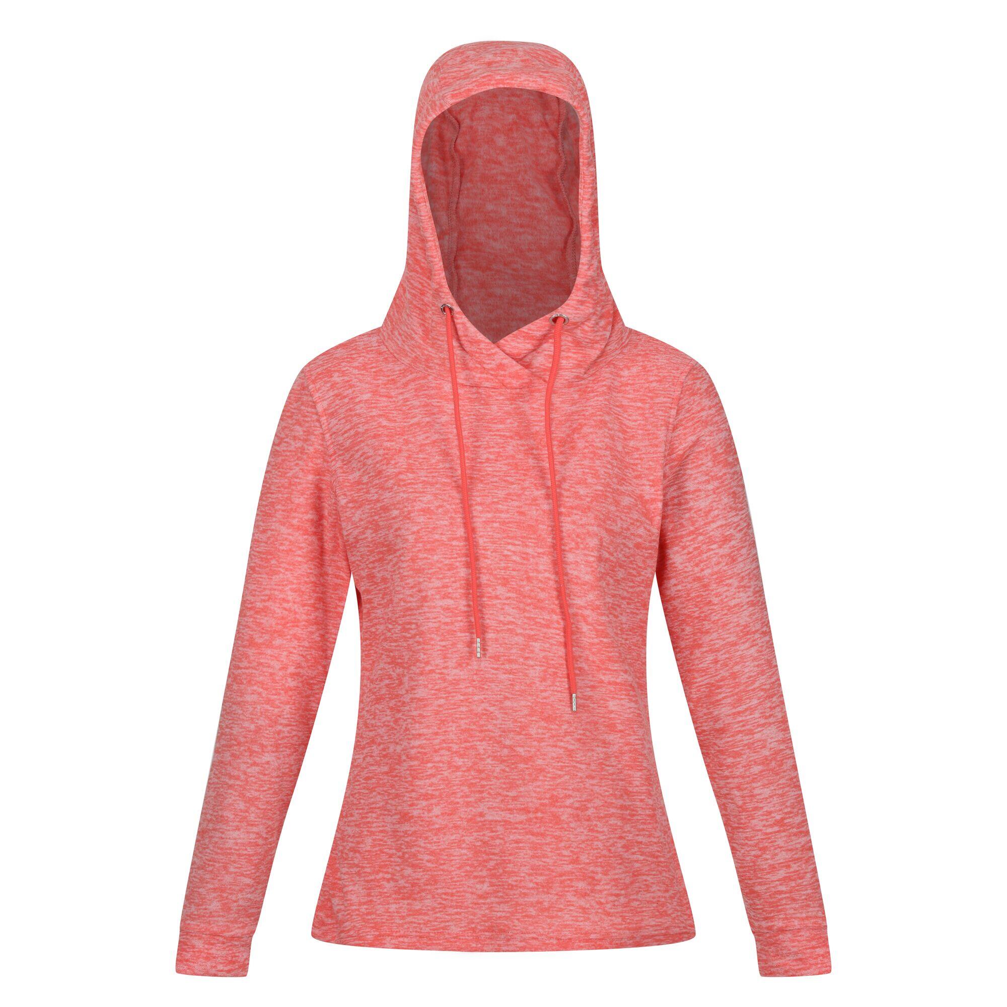 Womens/Ladies Azaelia Marl Lightweight Hoodie (Peach Bloom) 1/5