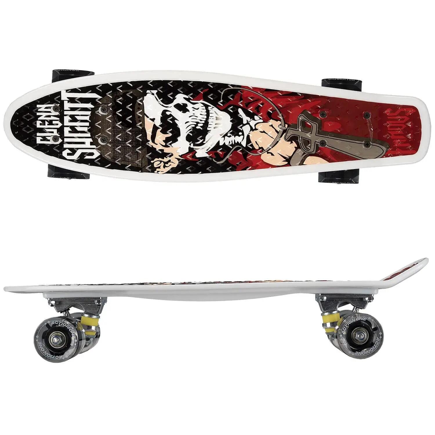 Skateboard cu roti luminoase Dare, 55x15cm, ABEC-7, PU, Aluminium truck 7/7