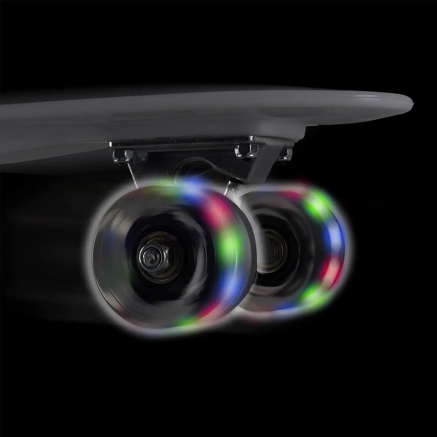 Skateboard cu roti luminoase Dare, 55x15cm, ABEC-7, PU, Aluminium truck 6/7