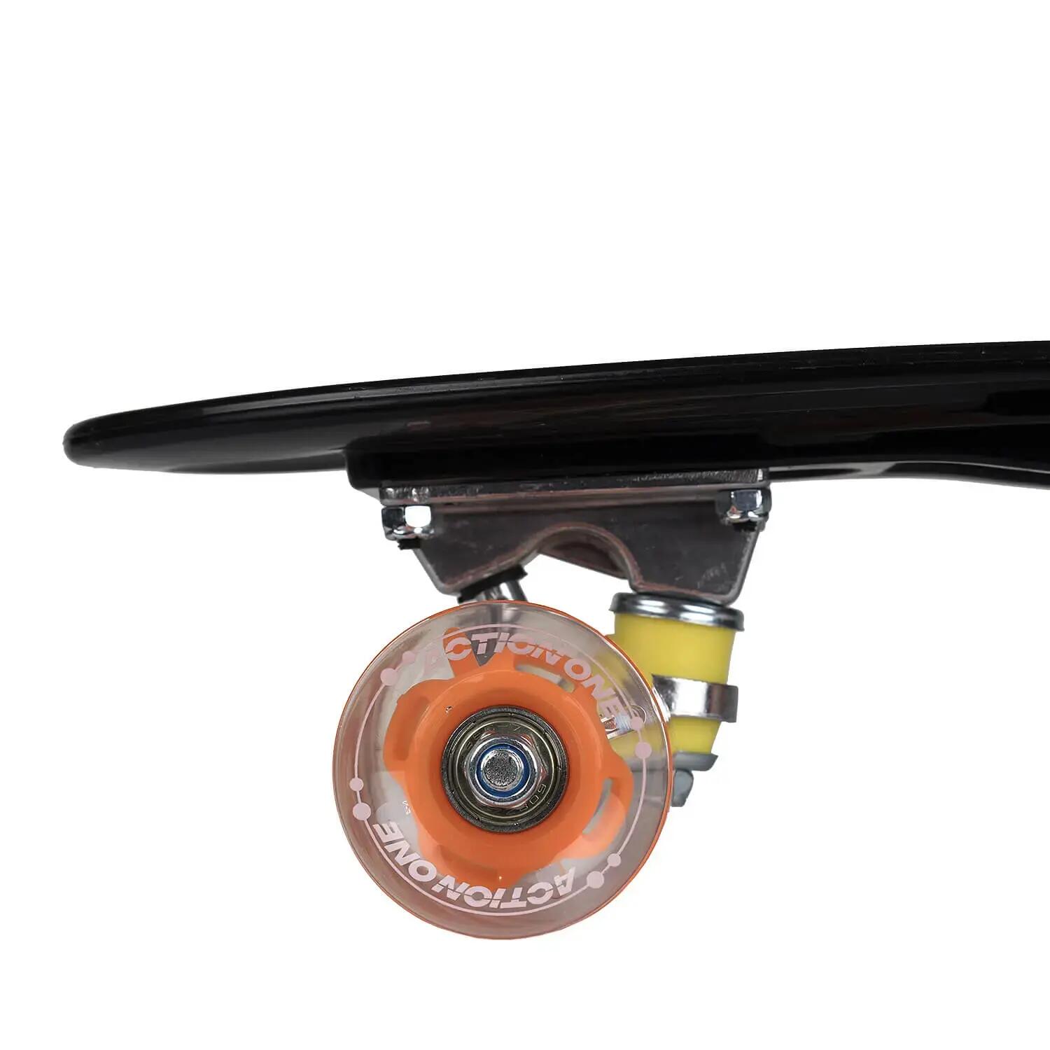 Skateboard cu roti luminoase Warp, 55x15cm, ABEC-7, PU, Aluminium truck 4/7