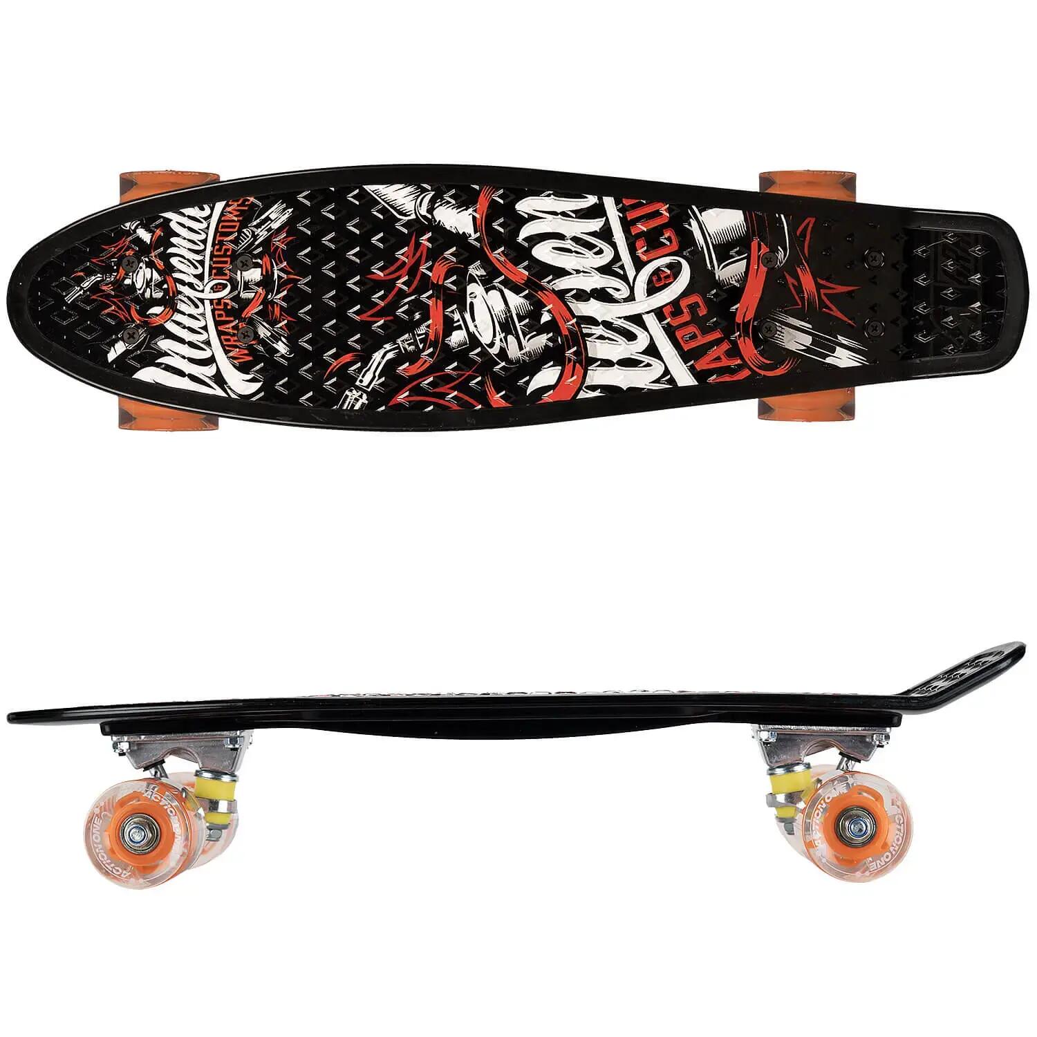 Skateboard cu roti luminoase Warp, 55x15cm, ABEC-7, PU, Aluminium truck 7/7