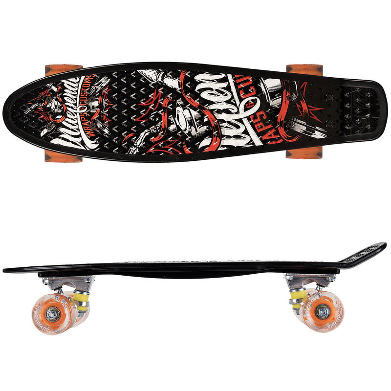 Skateboard cu roti luminoase Warp, 55x15cm, ABEC-7, PU, Aluminium truck