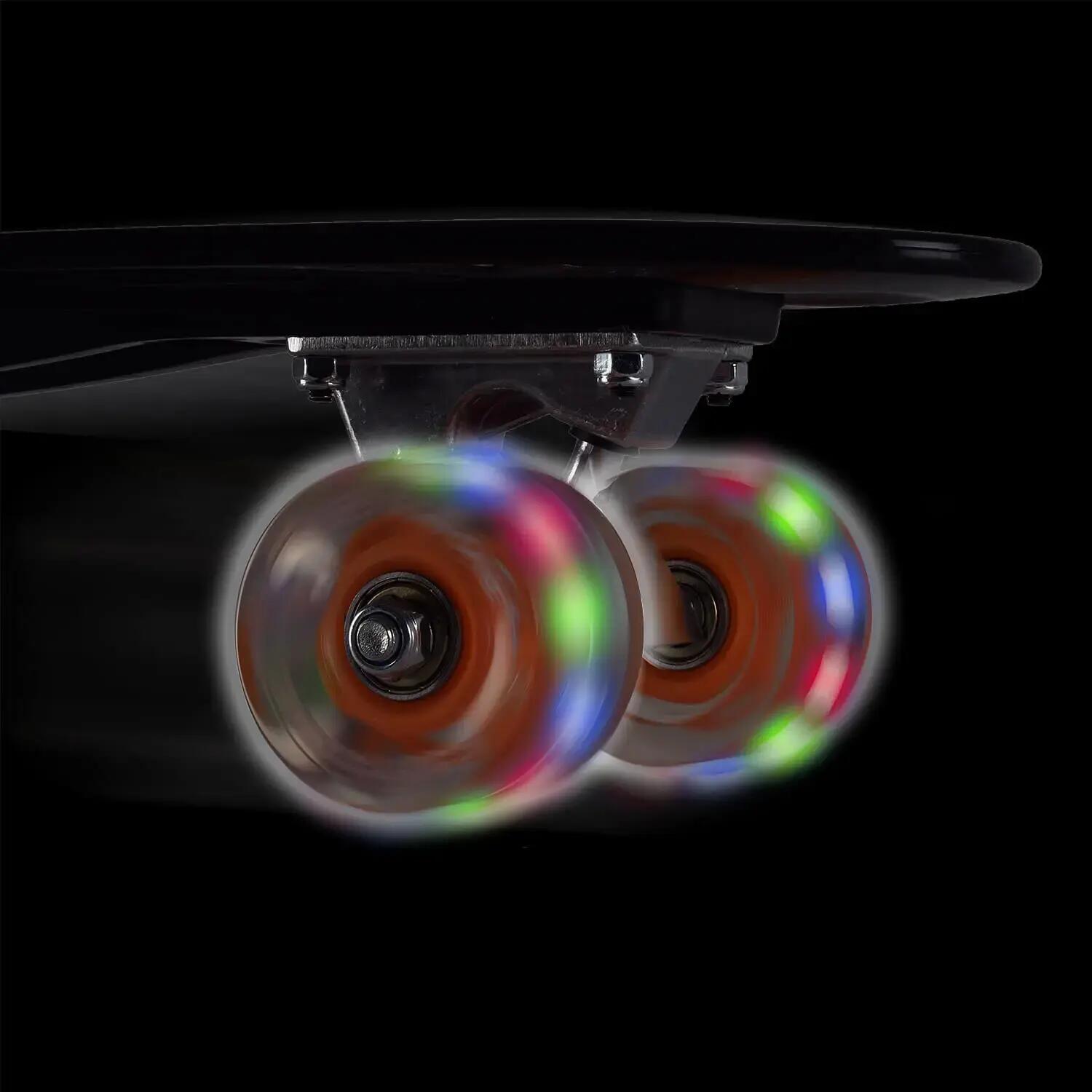 Skateboard cu roti luminoase Warp, 55x15cm, ABEC-7, PU, Aluminium truck 6/7
