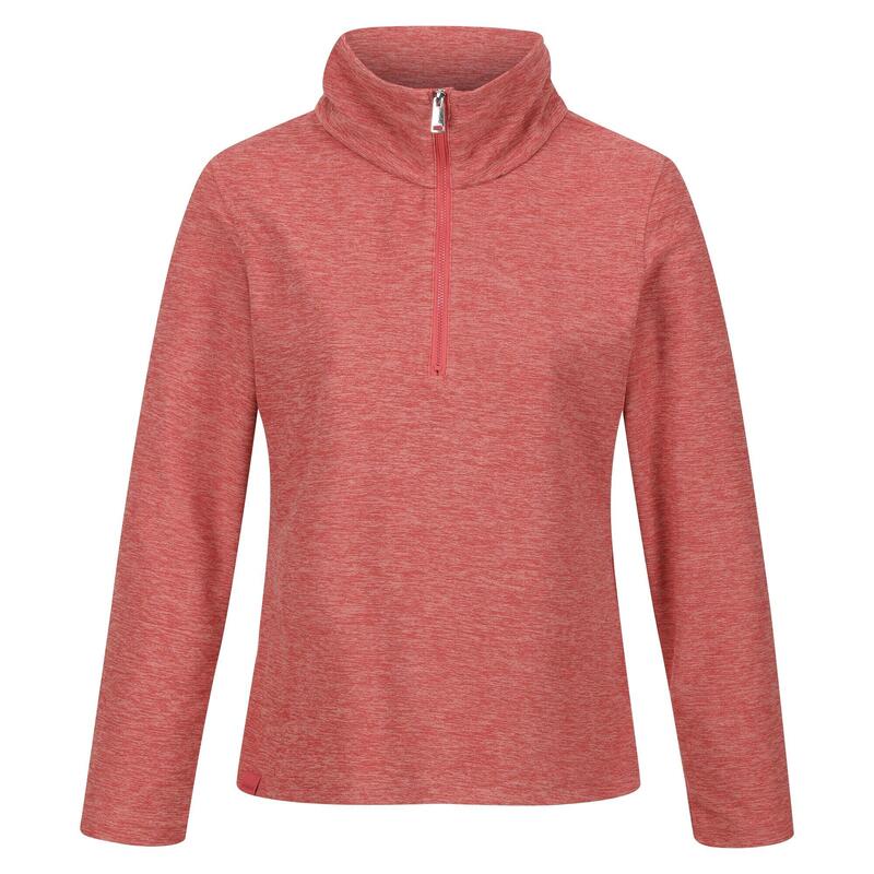 Forro Polar Kizmit Jaspeado para Mujer Rojo Mineral Jaspeada