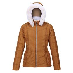 Dames Wildrose Gewatteerd Hooded Jacket (Rubber)