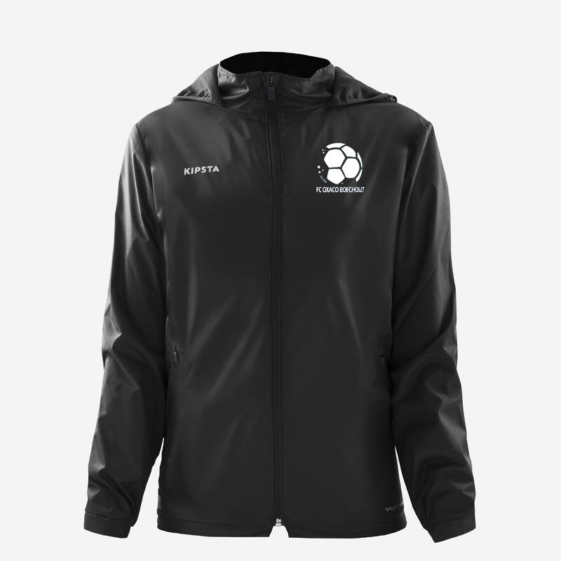 Fc Oxaco-Boechout veste de football imperméable T100 adulte Noir