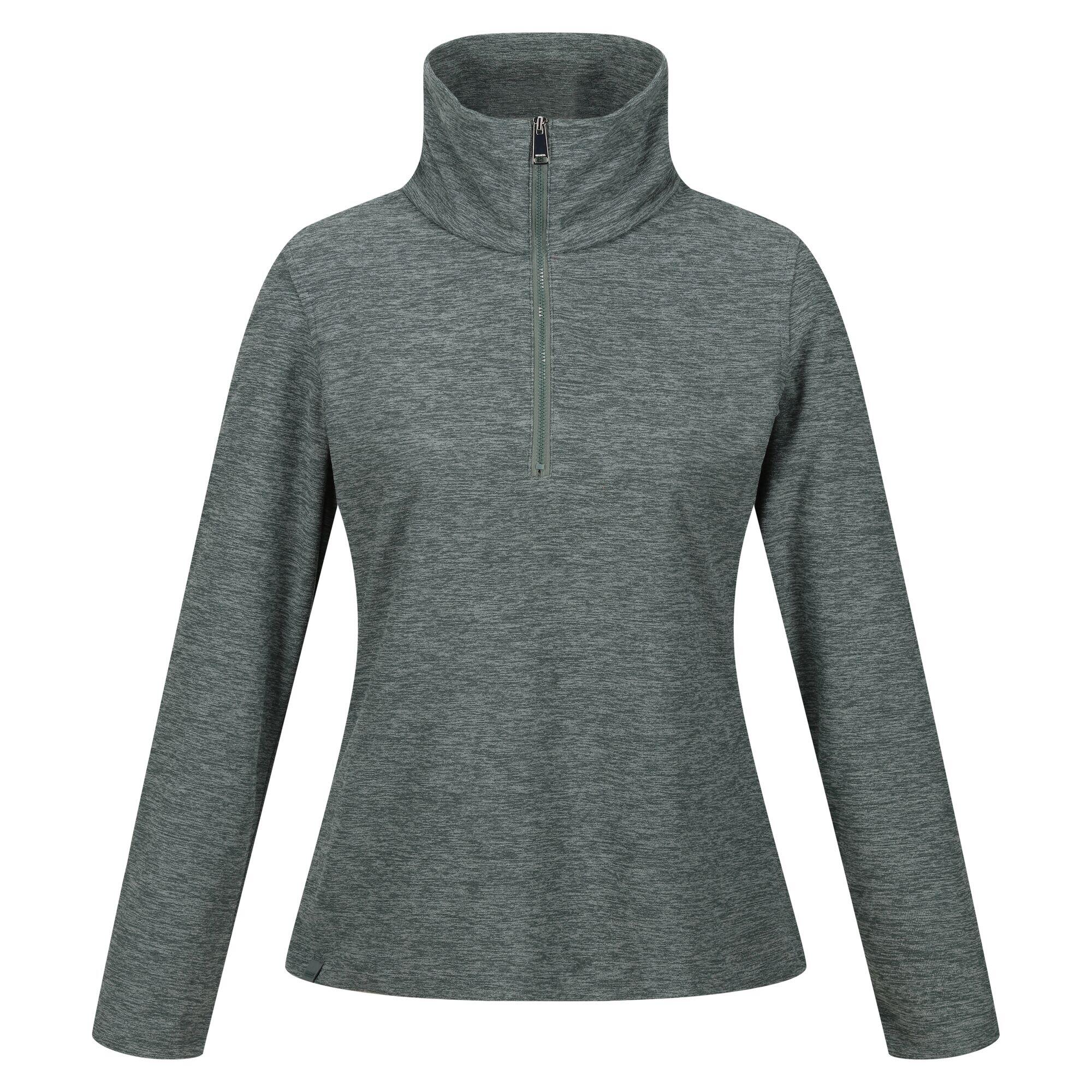 REGATTA Womens/Ladies Kizmit Marl Half Zip Fleece Top (Dark Forest Green Marl)