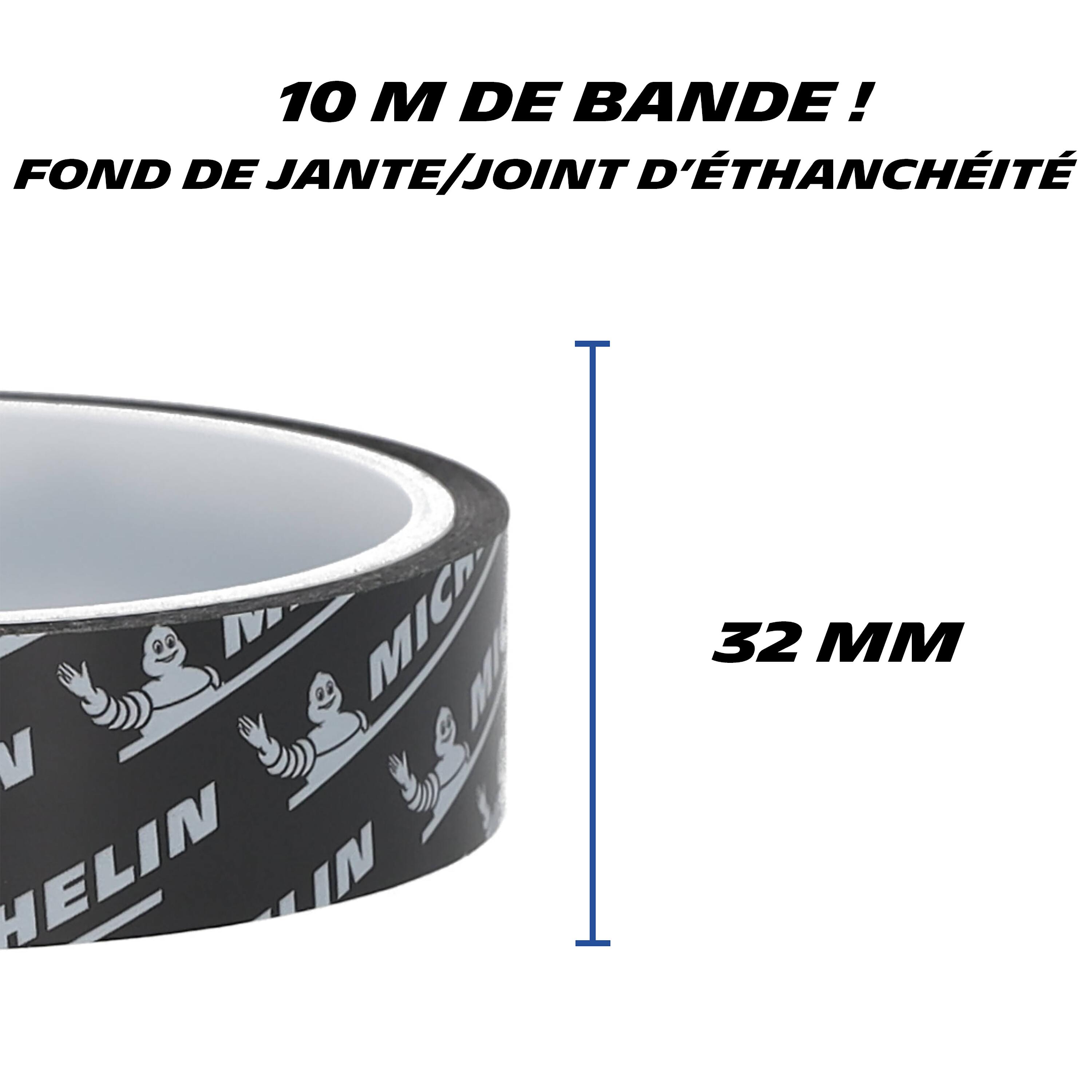 Fond de jante tubeless 32 mm x 10 M MICHELIN - Compatible VTT, vélo de montagne 2/5