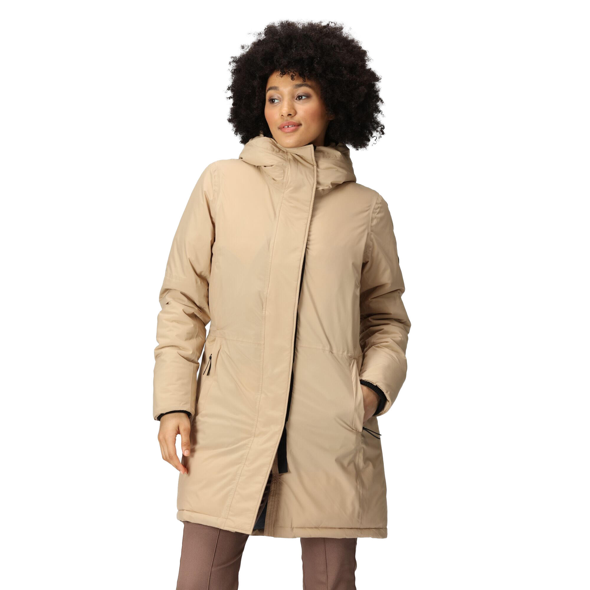 Women's YEWBANK waterproof jacket (Beige / Seal gray)