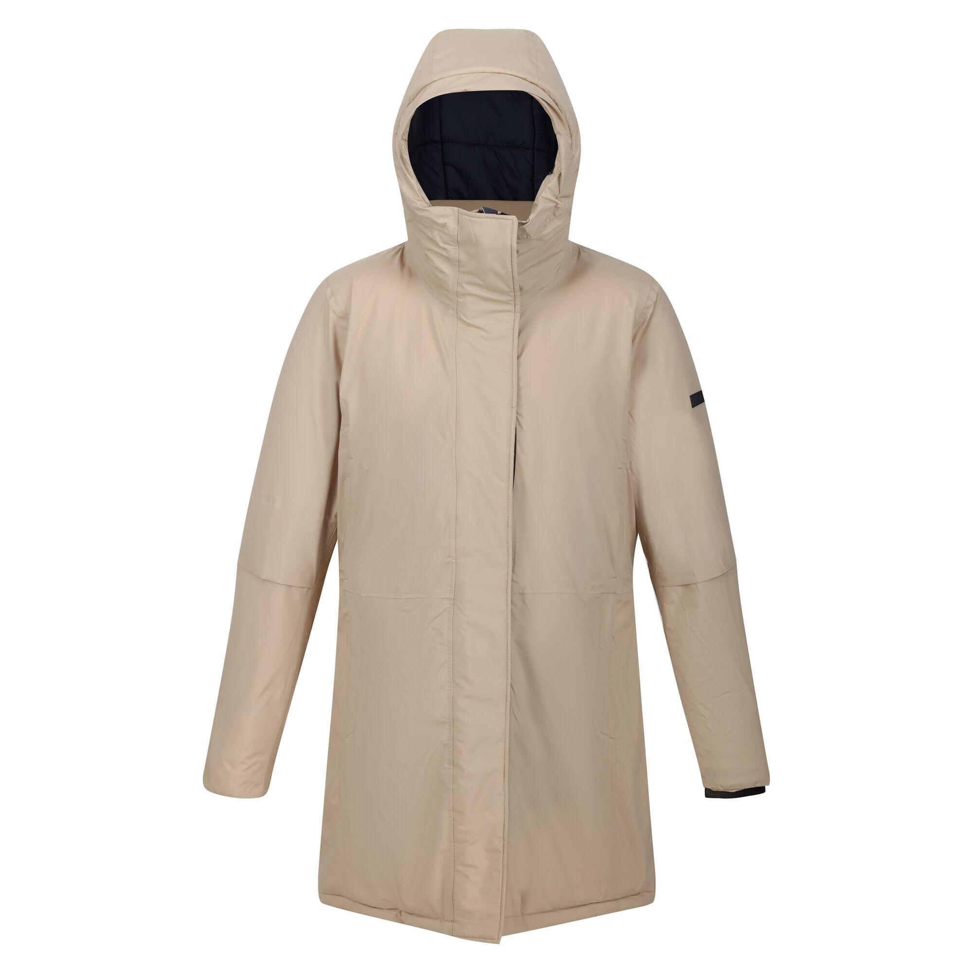 Women's YEWBANK waterproof jacket (Beige / Seal gray)