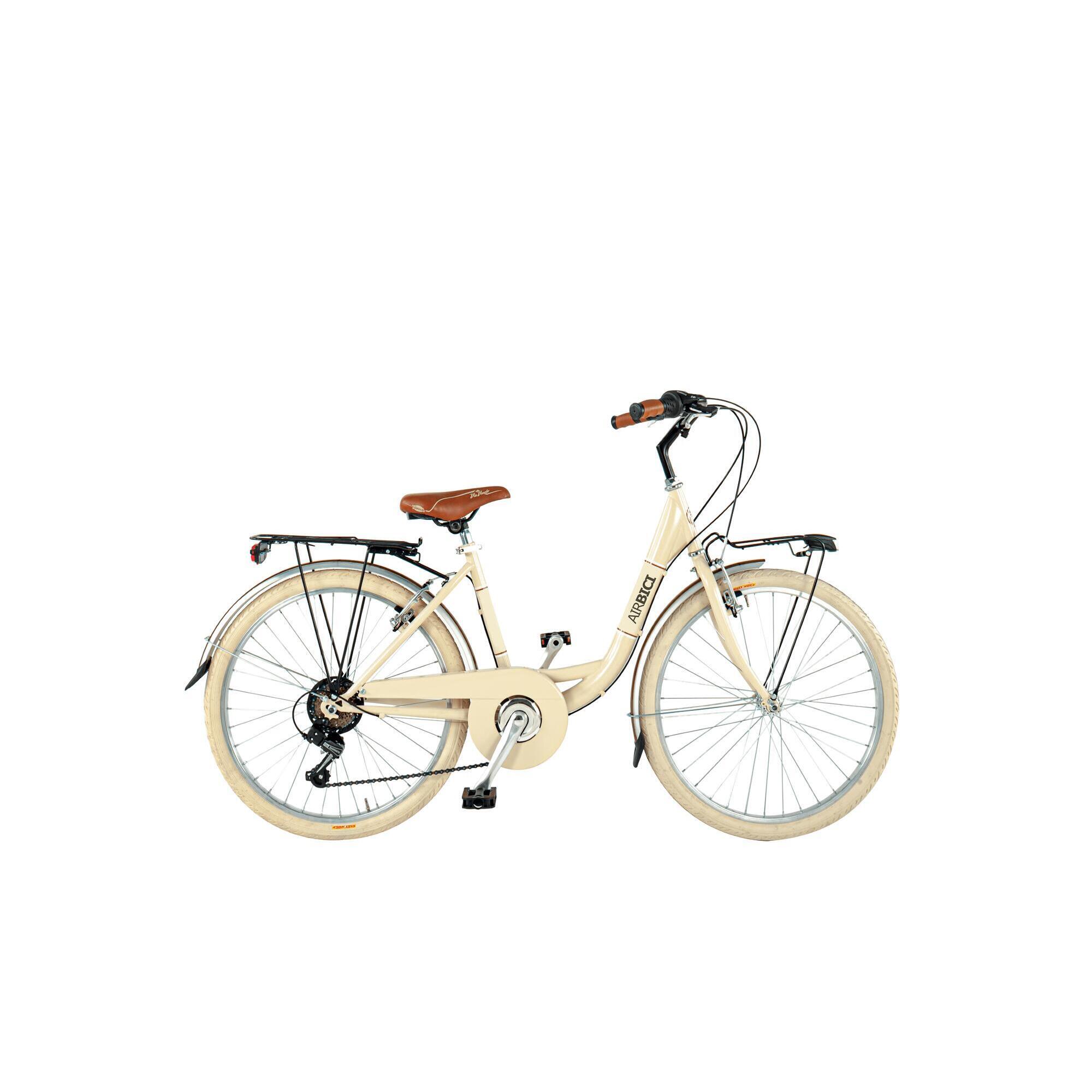 Airbici - Vélo Urbain Airbici Giuly Lady 24",6 Vitesse - Vélo Ville - Beige - 38 S - Decathlon