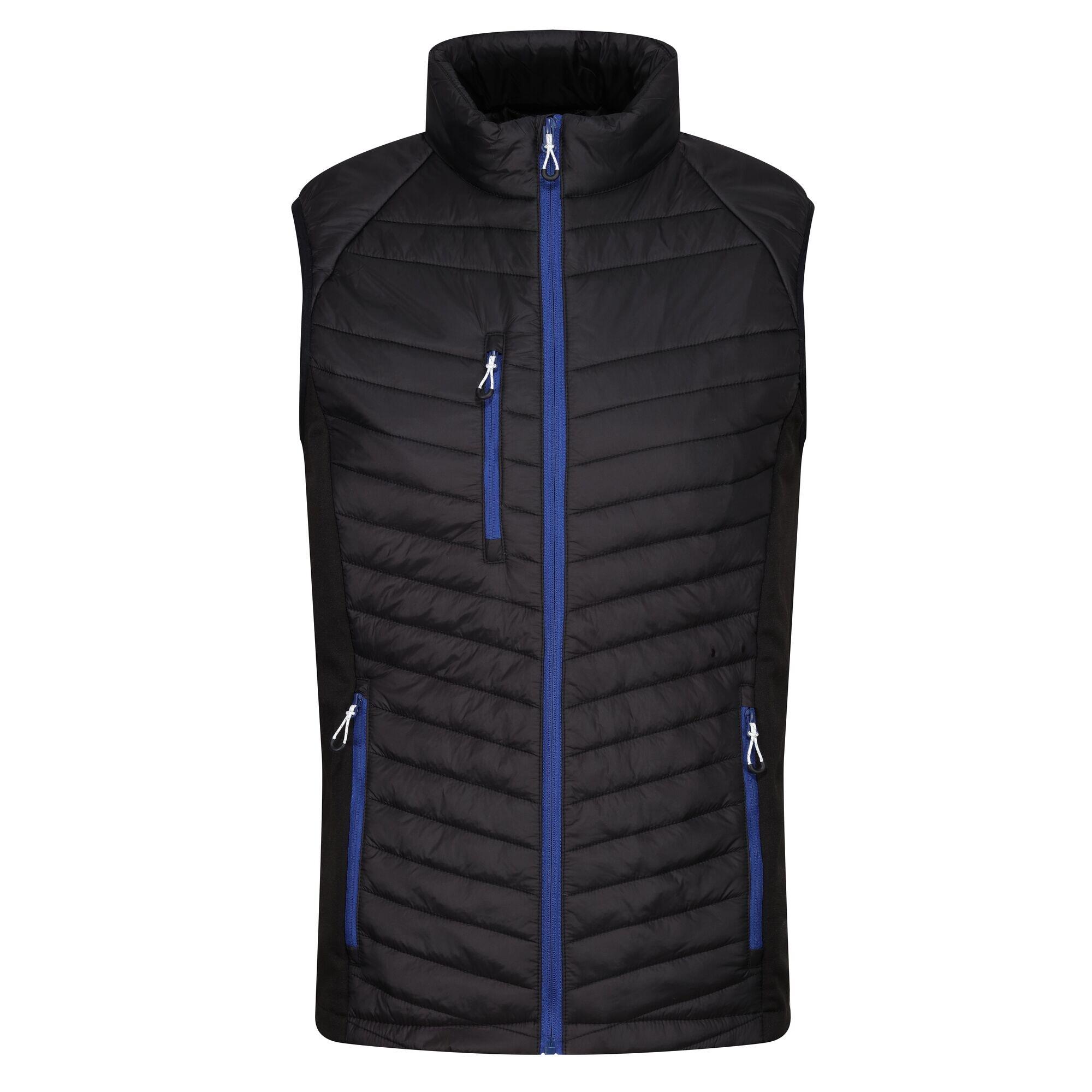 Men's NAVIGATE sleeveless jacket (Black / Royal Blue)