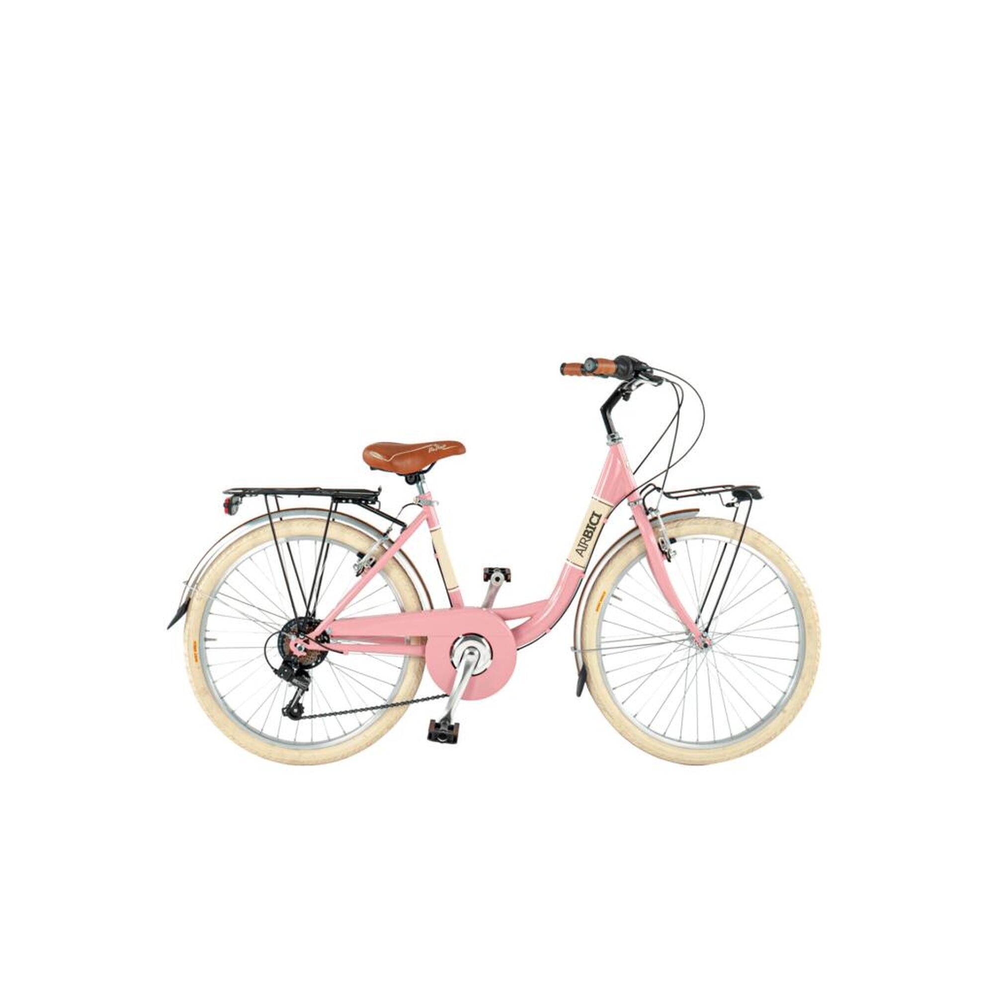 Airbici - Vélo Urbain Airbici Giuly Lady 24",6 Vitesse - Vélo Ville - Rose - 38 S - Decathlon