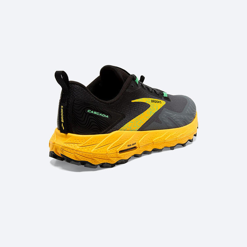 Cascadia 17 男裝越野跑鞋 - 黑 x 黃色